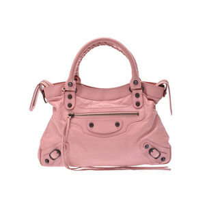 Balenciaga The Town lambskin pink bag strap